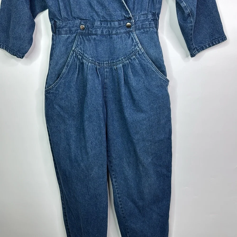 Vintage Mizz Liss Denim Jumpsuit Size 13/14 80s